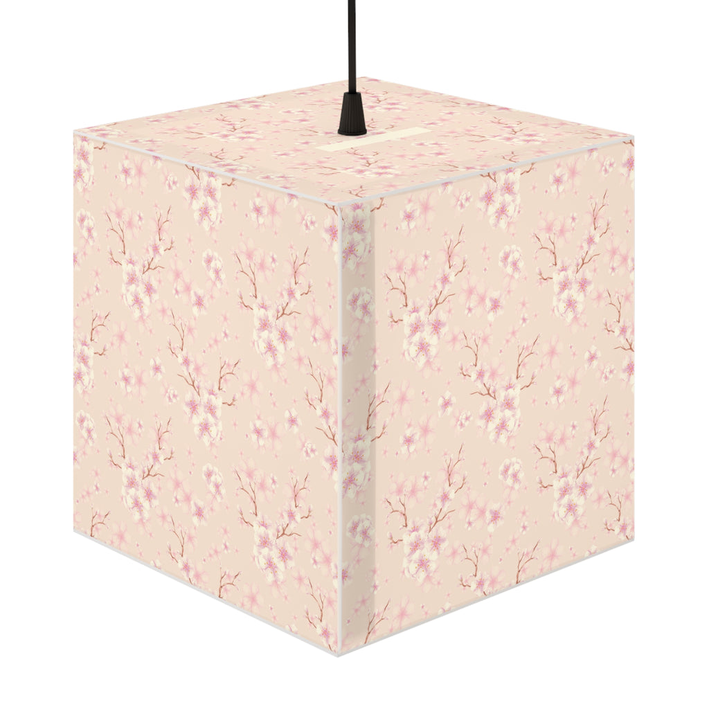 Cherry Blossom Cube Lamp - Pink Floral Light Cube for Bedroom & Nursery