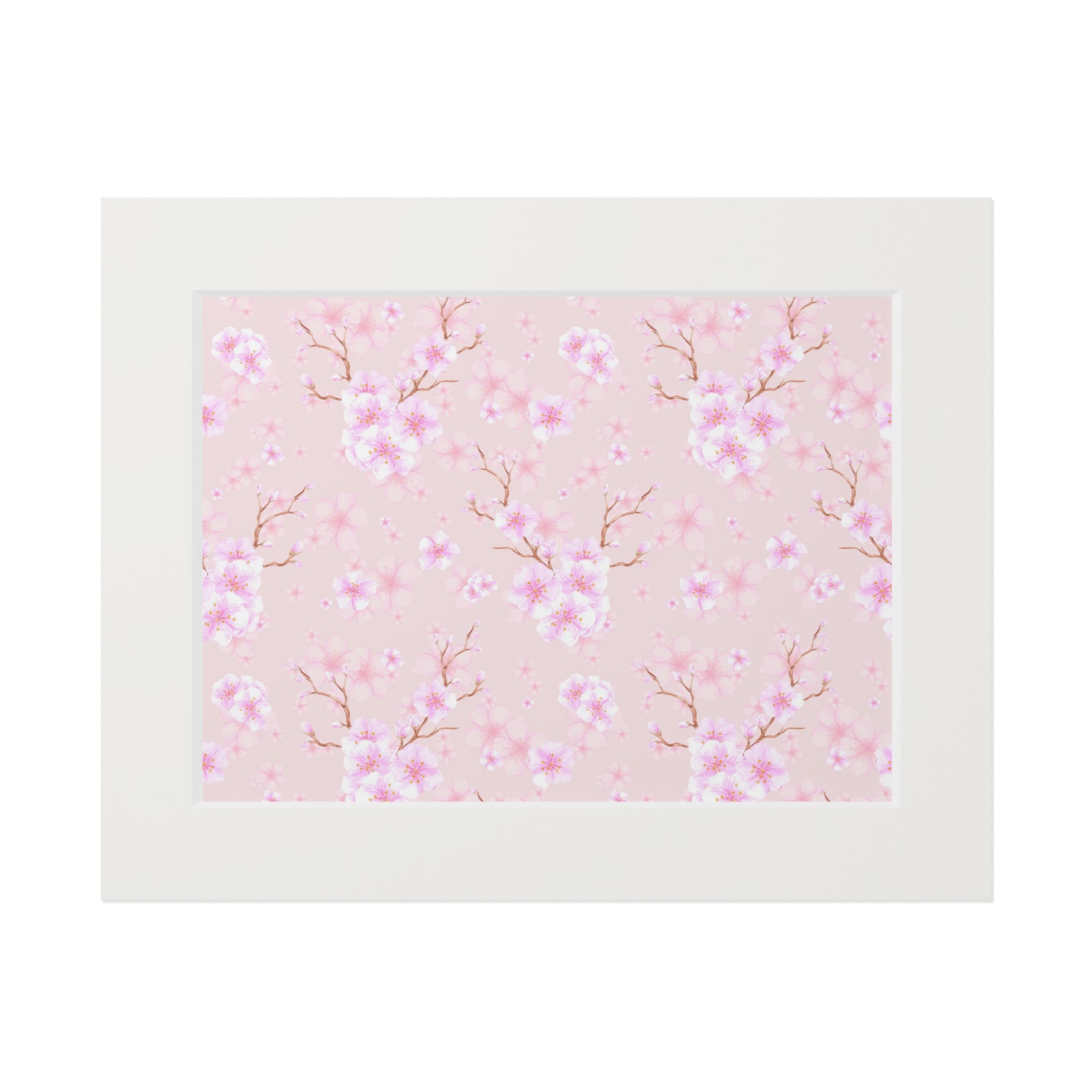 Cherry Blossom Fine Art Print with Passepartout Frame