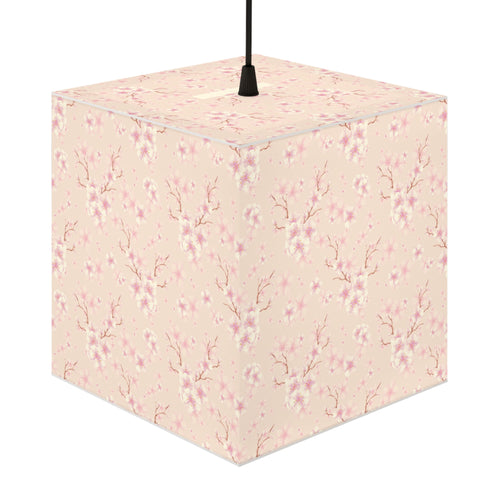 Cherry Blossom Cube Lamp - Pink Floral Light Cube for Bedroom & Nursery