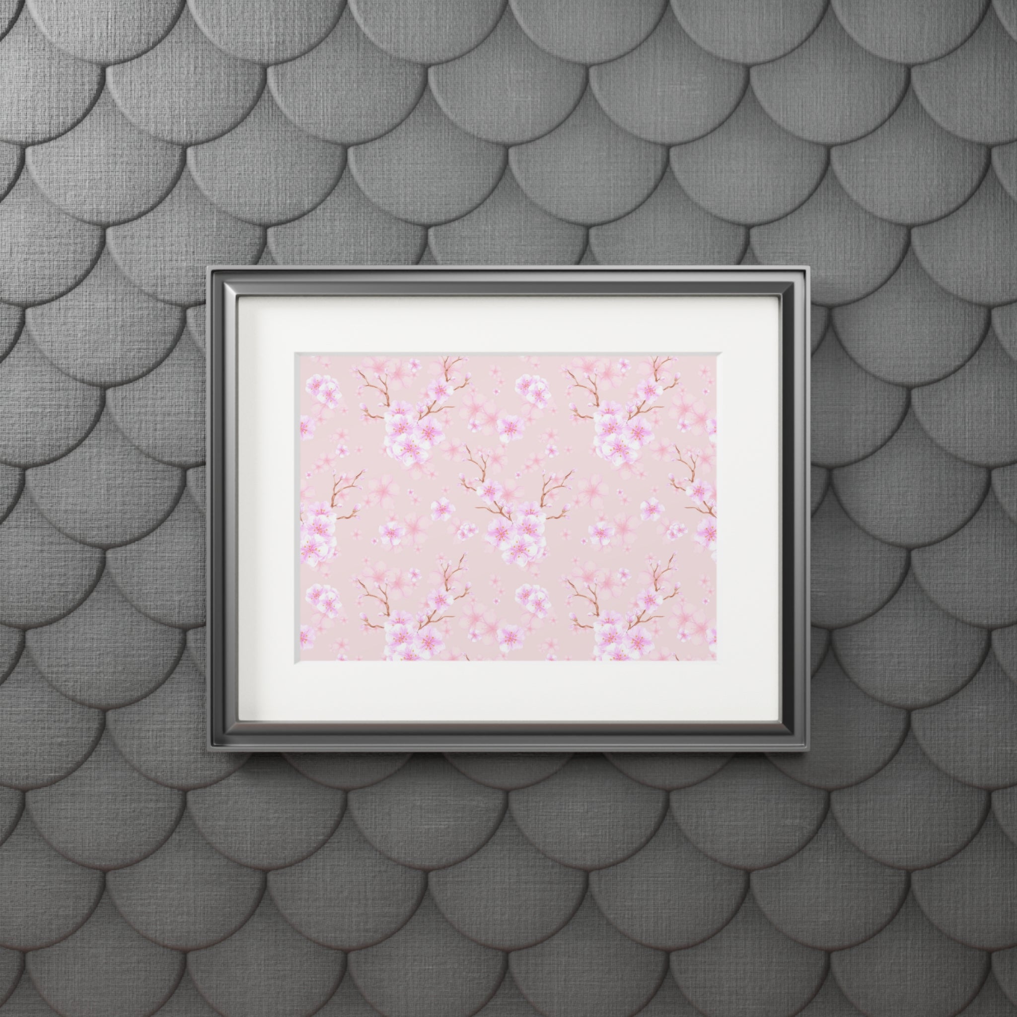 Cherry Blossom Fine Art Print with Passepartout Frame
