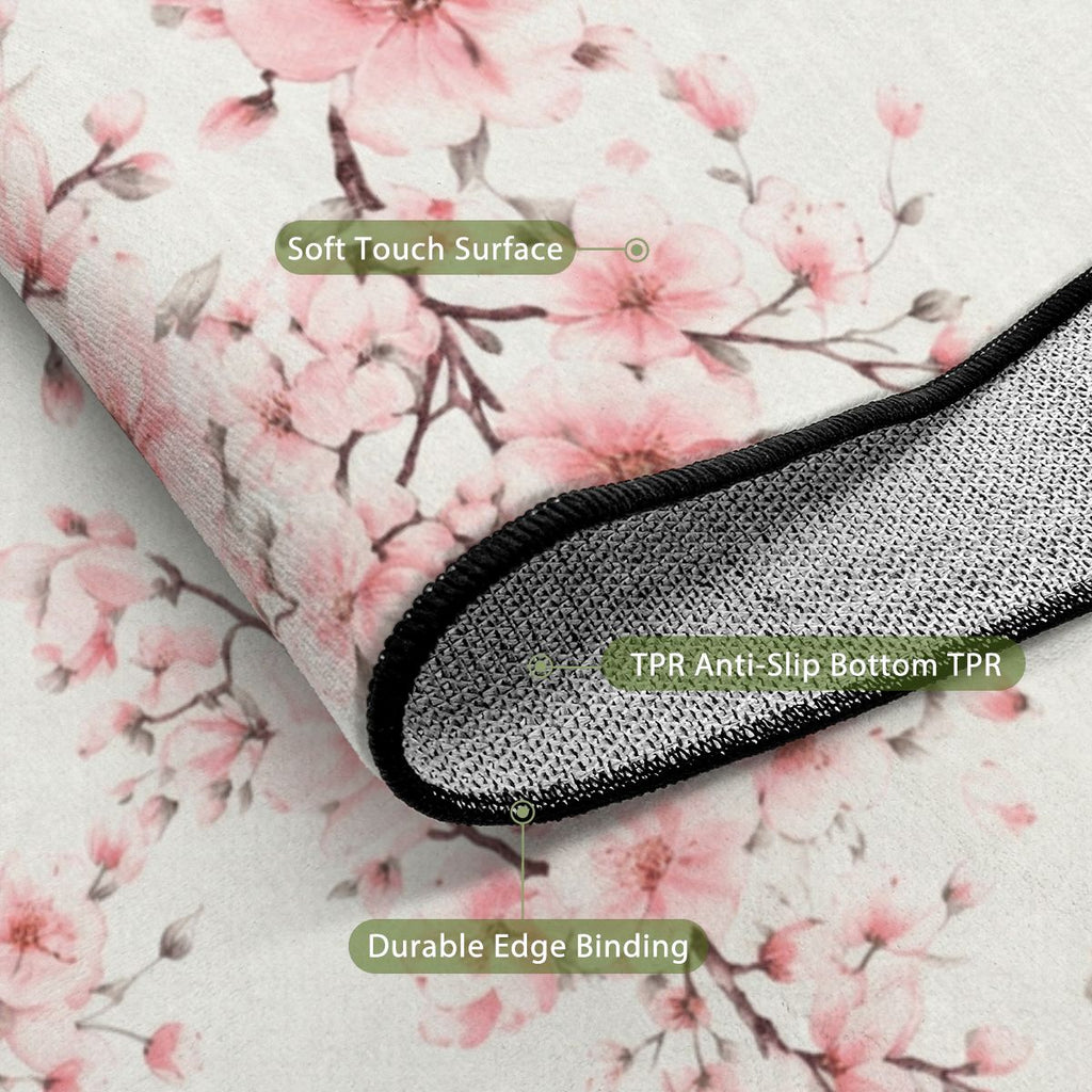 Cherry Blossom White Rug Floor Carpet