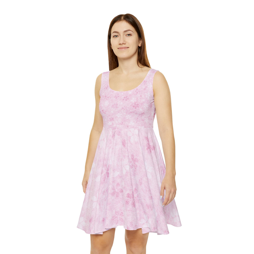 Pink Cherry Blossom Skater Dress