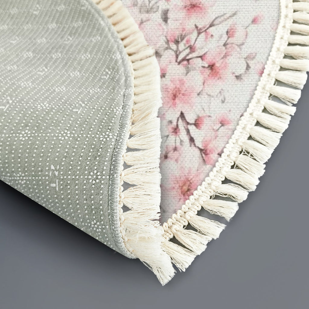 Cherry Blossom White Rug Floor Carpet