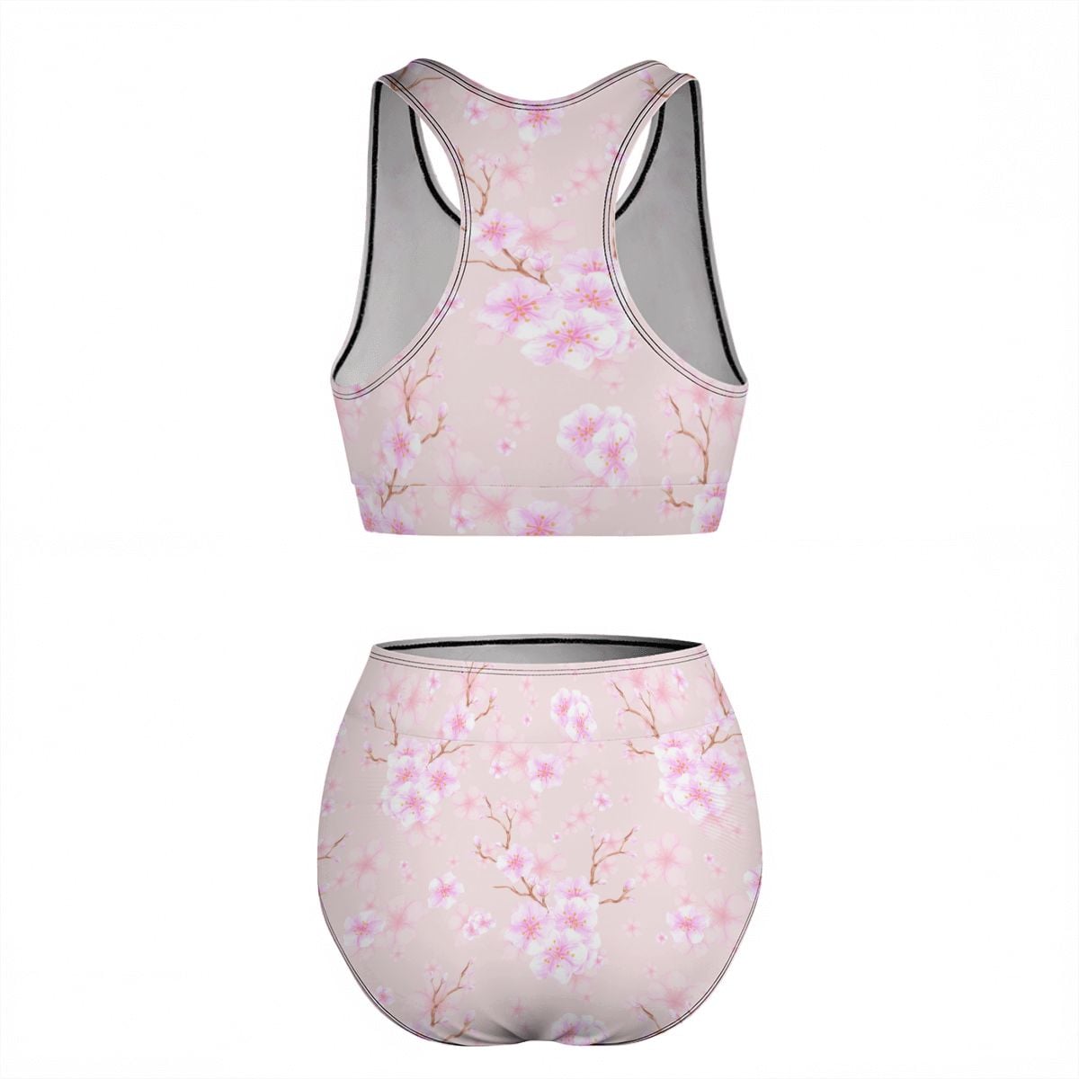 Women's Cherry Blossom High Waisted Bikinis