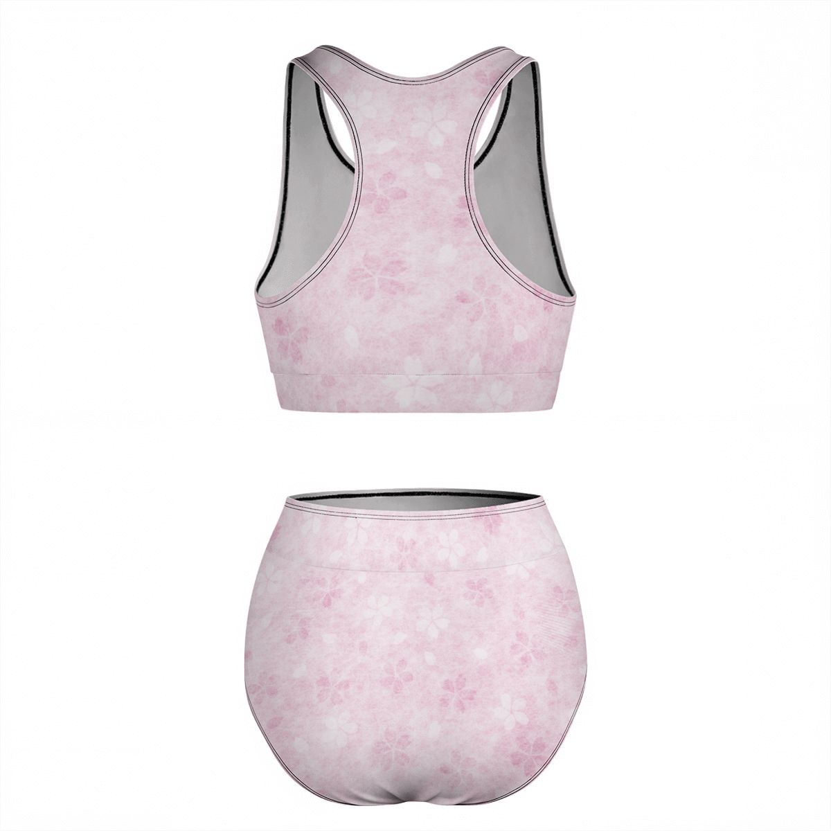 Women's High Cherry Blossom Waisted Bikinis