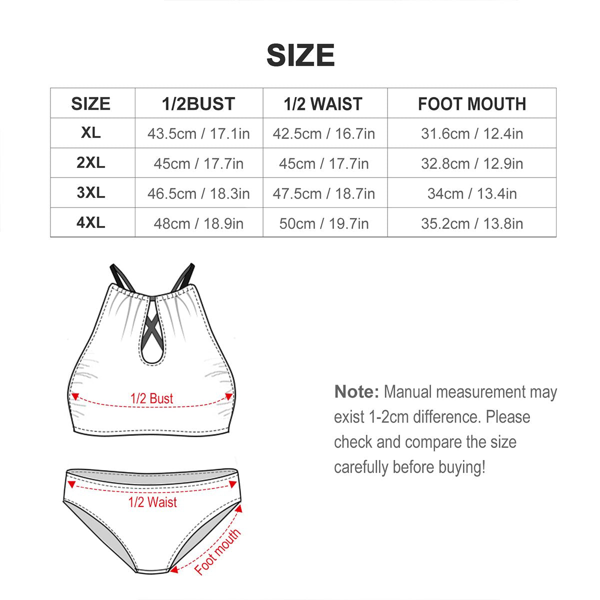 Green Cherry Blossom Plus Size High-Waisted Bikini