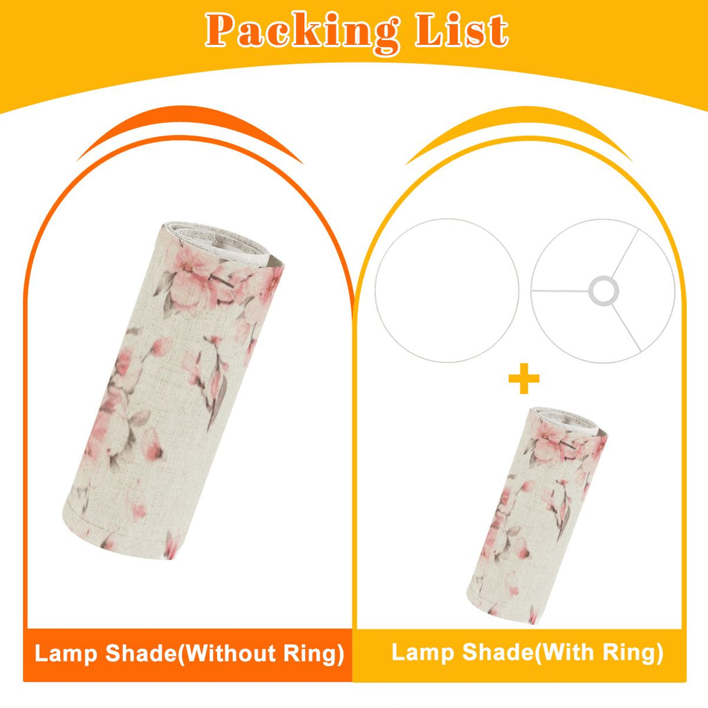 Cherry Blossom Arc Floor Lamp Shade with Ring